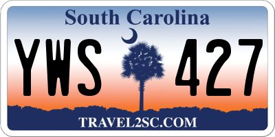 SC license plate YWS427