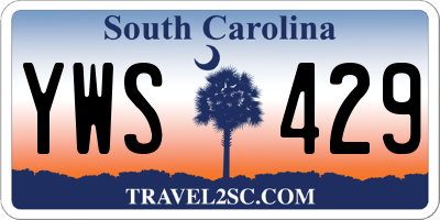 SC license plate YWS429