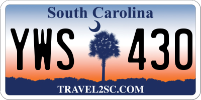 SC license plate YWS430