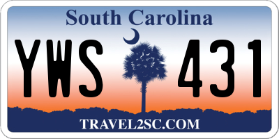 SC license plate YWS431