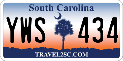 SC license plate YWS434