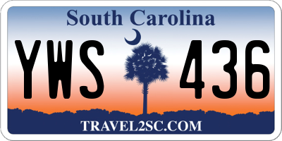 SC license plate YWS436