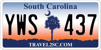 SC license plate YWS437