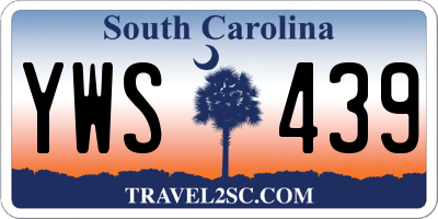 SC license plate YWS439