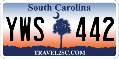SC license plate YWS442
