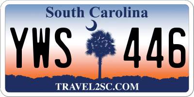 SC license plate YWS446