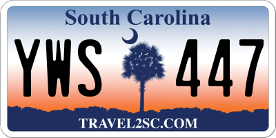 SC license plate YWS447