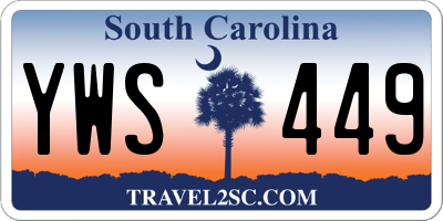 SC license plate YWS449