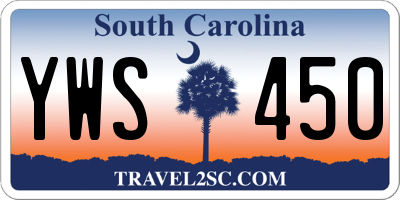 SC license plate YWS450