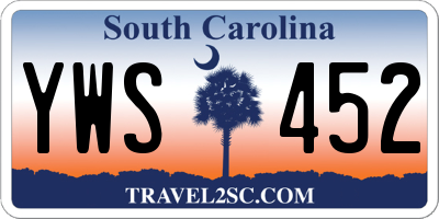 SC license plate YWS452