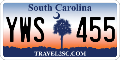 SC license plate YWS455