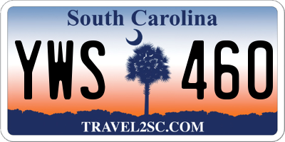 SC license plate YWS460
