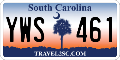 SC license plate YWS461