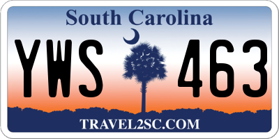 SC license plate YWS463