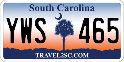 SC license plate YWS465