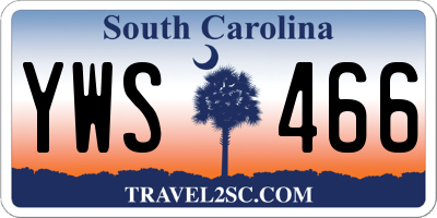 SC license plate YWS466