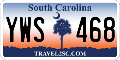 SC license plate YWS468