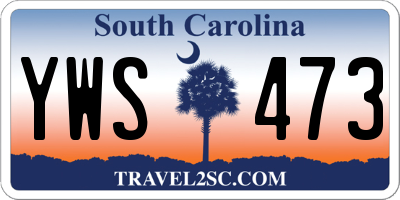 SC license plate YWS473