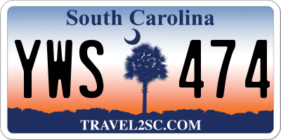 SC license plate YWS474