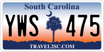 SC license plate YWS475