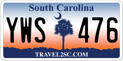 SC license plate YWS476