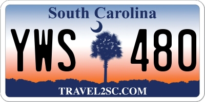 SC license plate YWS480