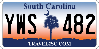 SC license plate YWS482