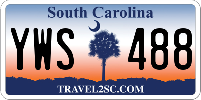 SC license plate YWS488