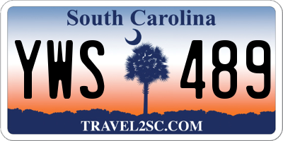 SC license plate YWS489