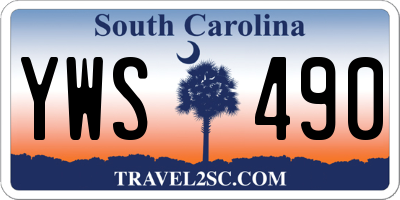 SC license plate YWS490