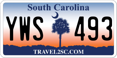 SC license plate YWS493