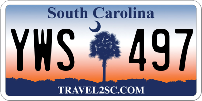 SC license plate YWS497