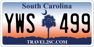 SC license plate YWS499