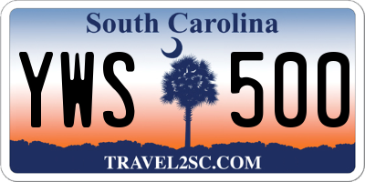 SC license plate YWS500