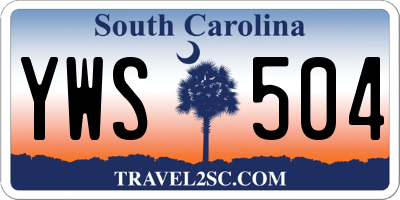 SC license plate YWS504