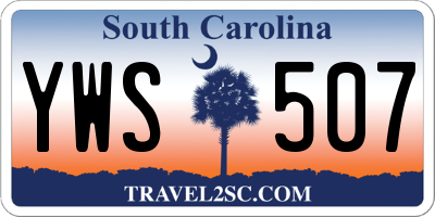 SC license plate YWS507