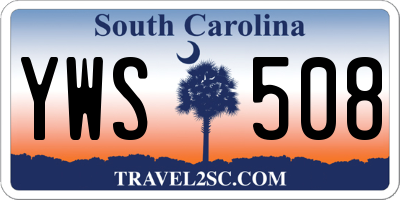 SC license plate YWS508