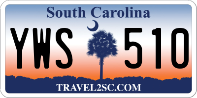 SC license plate YWS510