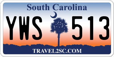 SC license plate YWS513