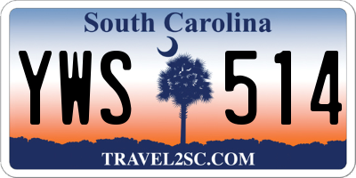 SC license plate YWS514