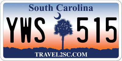SC license plate YWS515