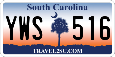 SC license plate YWS516