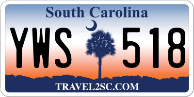 SC license plate YWS518