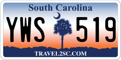 SC license plate YWS519