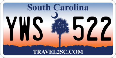 SC license plate YWS522