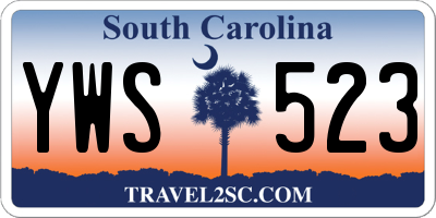 SC license plate YWS523