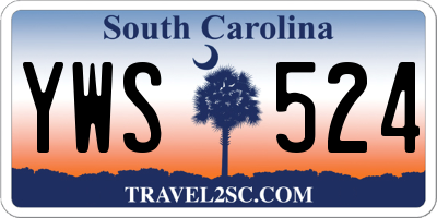SC license plate YWS524