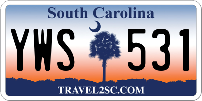 SC license plate YWS531