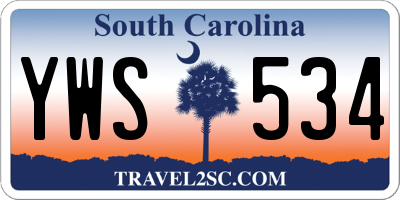 SC license plate YWS534
