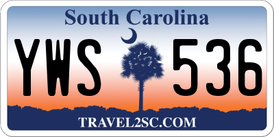 SC license plate YWS536